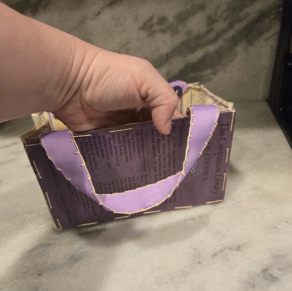 Wizard of Oz Book Purse with Purple Handles Unique Rare - Picture 8 of 16